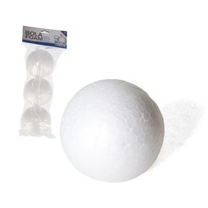 3x Stuks piepschuim hobby/DIY ballen/bollen 7 cm