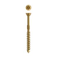 Dynaplus glaslatschroef [200x] - AR-BRONZE - platkop-75° - TX-15 - 3.5x50/28mm