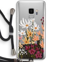 Painted wildflowers: Samsung Galaxy S9 Transparant Hoesje met koord
