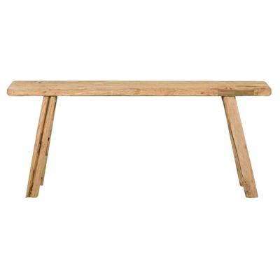 Leen Bakker - Bank Bruce - Naturel - 50x120x25 Cm - Teakhout - Bruin