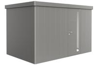 Biohort Metalen tuinhuis Neo - Enkele deur - Kwartsgrijs - 2D (348x236 cm)- Plat dak- Metaal- Biohort