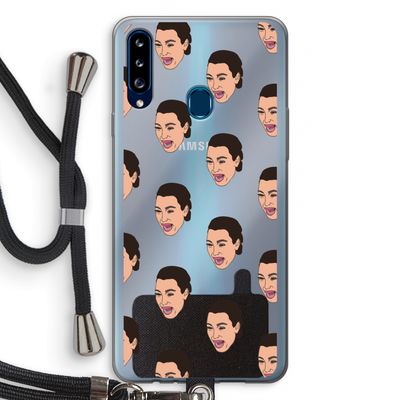 Ugly Cry Call: Samsung Galaxy A20s Transparant Hoesje met koord