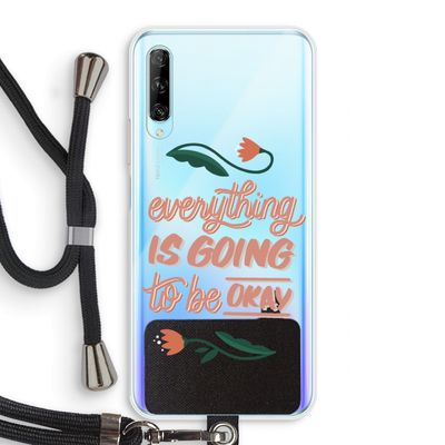 Optimistic flower girl: Huawei P Smart Pro Transparant Hoesje met koord