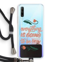 Optimistic flower girl: Huawei P Smart Pro Transparant Hoesje met koord