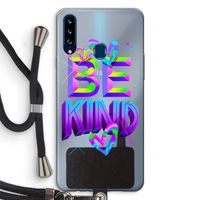 Be Kind: Samsung Galaxy A20s Transparant Hoesje met koord