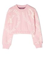 Tommy Hilfiger Junior sweat à logo imprimé - Rose