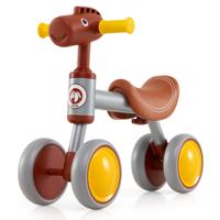 Loopfiets 4-wiel Kinderfiets zonder Pedalen Loopfiets voor Kinderen 18-36 Maanden