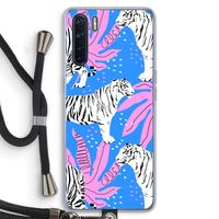 Tijger: Oppo A91 Transparant Hoesje met koord