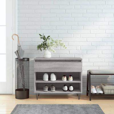 VidaXL Schoenenkast 70x36x60 cm bewerkt hout sonoma grijs