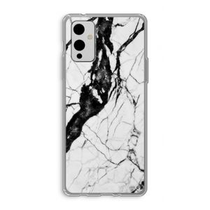Witte marmer 2: OnePlus 9 Transparant Hoesje
