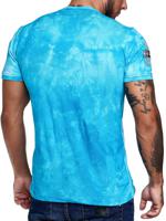 Heren T-shirt print - Yachting - 3053 - Turquoise - thumbnail