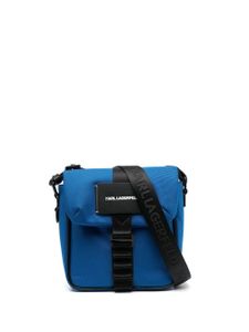 Karl Lagerfeld sac porté épaule à patch logo - Bleu