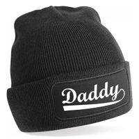 Muts daddy zwart voor heren - Winter cadeau papa/ vader