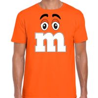 Verkleed t-shirt M voor heren - oranje - carnaval/themafeest kostuum