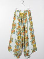 Lanvin Enfant pantalon ample à fleurs - Bleu