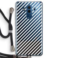 Strepen zwart-wit: Huawei Mate 10 Pro Transparant Hoesje met koord