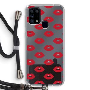 Lips: Samsung Galaxy M31 Transparant Hoesje met koord