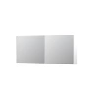 INK SPK1 Spiegelkast - 140x14x60cm - 2 deuren - dubbelzijdige Spiegel - schakelaar en stopcontact - MDF lak wit mat 1110751