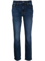 7 For All Mankind jean Illusion court à taille mi-haute - Bleu