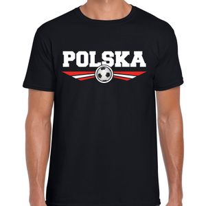 Polen / Polska landen / voetbal t-shirt zwart heren 2XL  -