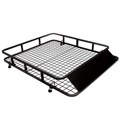 Universele Dakrek Lading Mand Zwarte Auto Bovenaan Bagage Houder met Wind Kuip 75 kg Capaciteit 122 x 102 x 15 cm