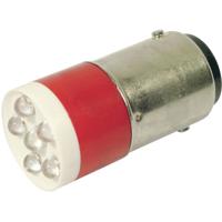 CML 18640350C LED-signaallamp Rood BA15d 24 V/DC, 24 V/AC 1260 mcd
