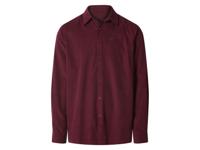 esmara Men Corduroy heren overhemd (Bordeaux, L)