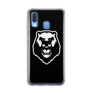 Angry Bear (black): Samsung Galaxy A40 Transparant Hoesje