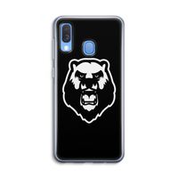 Angry Bear (black): Samsung Galaxy A40 Transparant Hoesje