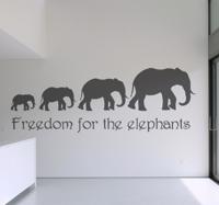 Sticker freedom elephants Sticker freedom elephants