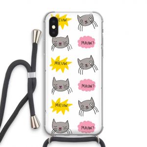 Meow: iPhone X Transparant Hoesje met koord