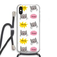 Meow: iPhone X Transparant Hoesje met koord