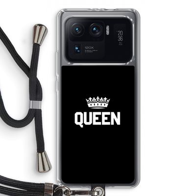 Queen zwart: Xiaomi Mi 11 Ultra Transparant Hoesje met koord