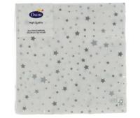 Servetten Silver Stardust 33 X 33 Cm