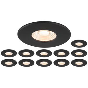 SLV 1007271 LED-inbouwlamp LED Set van 12 stuks F (A - G) 8 W Zwart