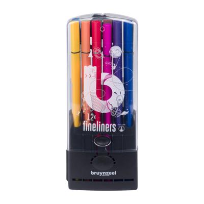 Bruynzeel Fineliner etui 12 stuks