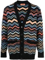 Missoni cardigan nervuré à motif zigzag - Noir