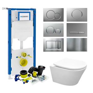 Geberit UP320 Toiletset set37 Wiesbaden Vesta Rimless Mat wit met Sigma drukplaat