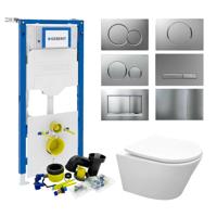 Geberit UP320 Toiletset set37 Wiesbaden Vesta Rimless Mat wit met Sigma drukplaat