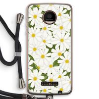 Summer Daisies: Motorola Moto Z Force Transparant Hoesje met koord