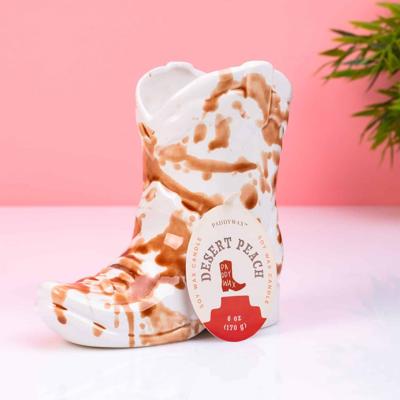 Cowboylaars geurkaars - Desert Peach (bruin) Cowboylaars geurkaars - Desert Peach (bruin)