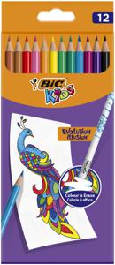 BIC Kids Evolution Uitgumbare Kleurpotloden, 12st.