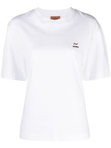 Missoni t-shirt en coton à logo brodé - Blanc