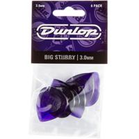 Dunlop Big Stubby 3.00mm 6-pack plectrumset paars - thumbnail