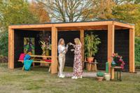 Red Class Wood overkapping Renesse 500x313cm basis incl. Schroefpakket - Bouwpakket- Plat dak- - Tuindeco Red Class Wood overkapping Renesse 500x313cm basis incl. Schroefpakket - Bouwpakket- Plat dak- - Tuindeco