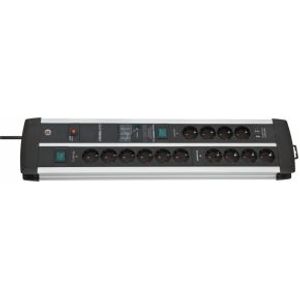 Brennenstuhl 1392000232 power uitbreiding 3 m 14 AC-uitgang(en) Binnen Zwart, Zilver