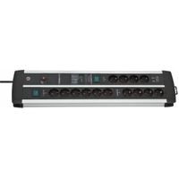 Brennenstuhl 1392000232 power uitbreiding 3 m 14 AC-uitgang(en) Binnen Zwart, Zilver - thumbnail
