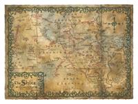 The Hobbit Art Print Map of the Shire 74 x 54 cm