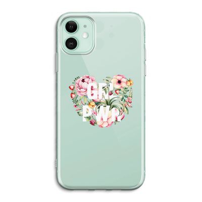 GRL PWR Flower: iPhone 11 Transparant Hoesje