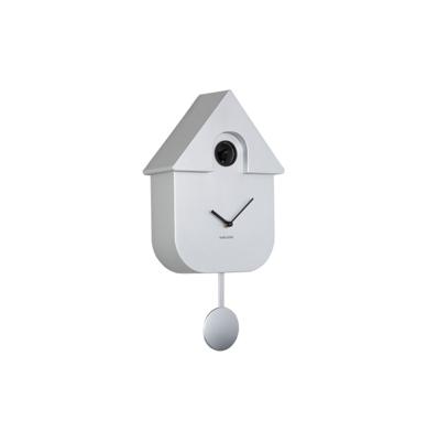 Karlsson Wandklok Modern Cuckoo - Metallic Zilver